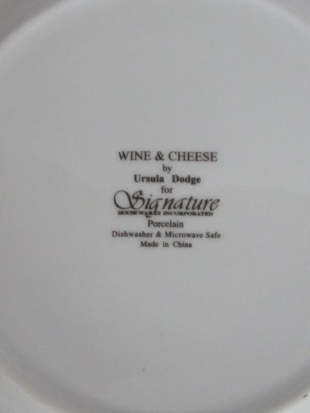 set of wine & cheese plates